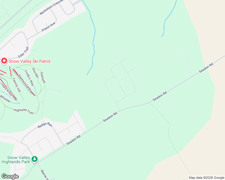 map of restaurants, bars, coffee shops, grocery stores, and more near 19 Byers Street in Minesing