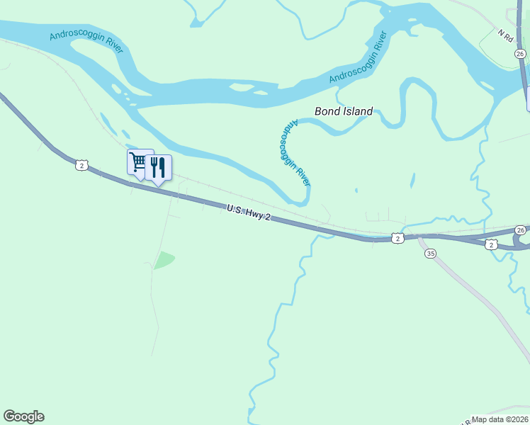 map of restaurants, bars, coffee shops, grocery stores, and more near 135 West Bethel Road in Bethel