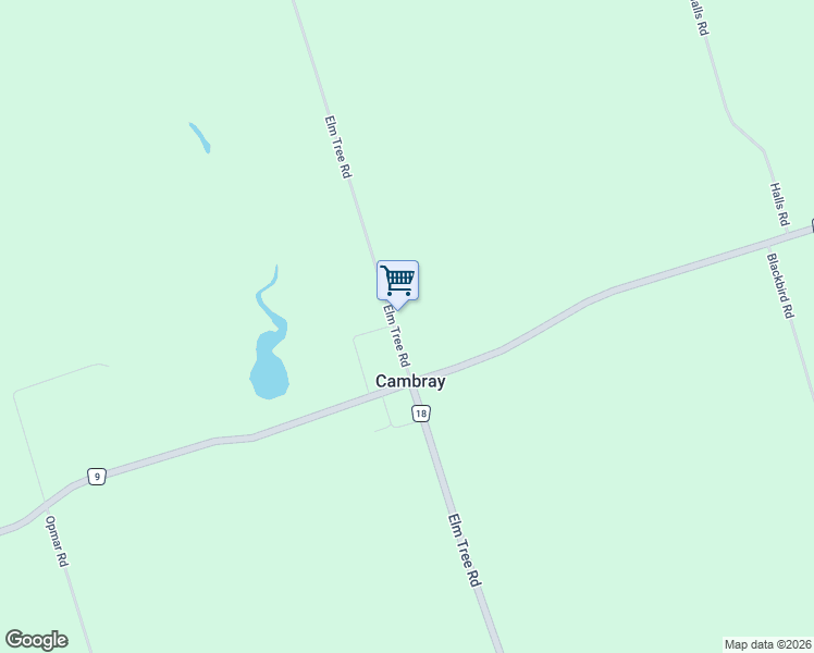 map of restaurants, bars, coffee shops, grocery stores, and more near 2325 Elm Tree Road in Cambray