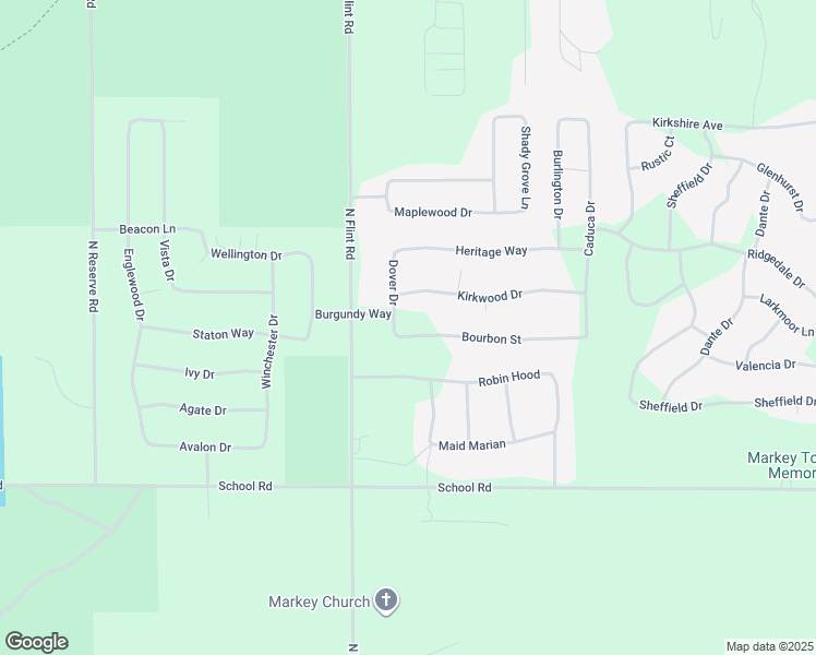 map of restaurants, bars, coffee shops, grocery stores, and more near 103 Bourbon Street in Roscommon