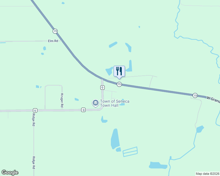 map of restaurants, bars, coffee shops, grocery stores, and more near 3376 Wisconsin 73 in Wisconsin Rapids