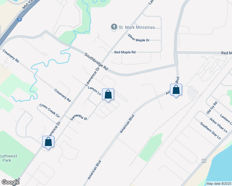 map of restaurants, bars, coffee shops, grocery stores, and more near 13 Bridge Port Lane in De Pere