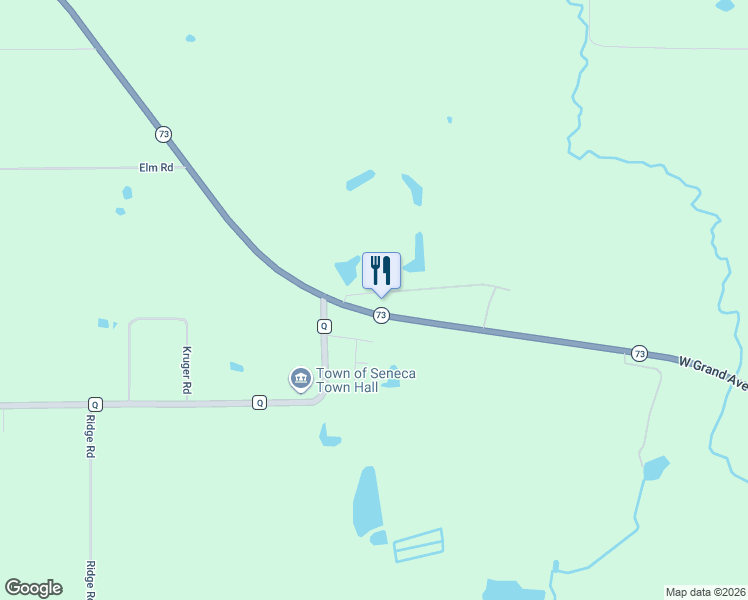 map of restaurants, bars, coffee shops, grocery stores, and more near 3376 Wisconsin 73 in Wisconsin Rapids