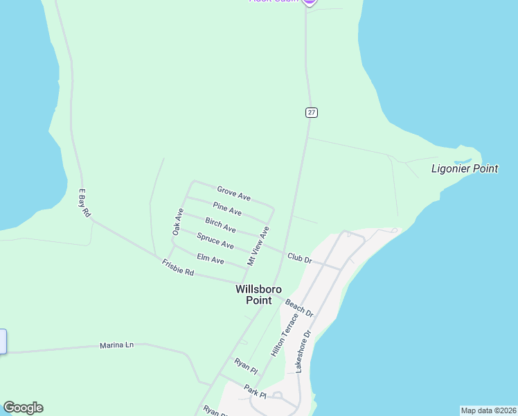 map of restaurants, bars, coffee shops, grocery stores, and more near 46 Grove St in Essex