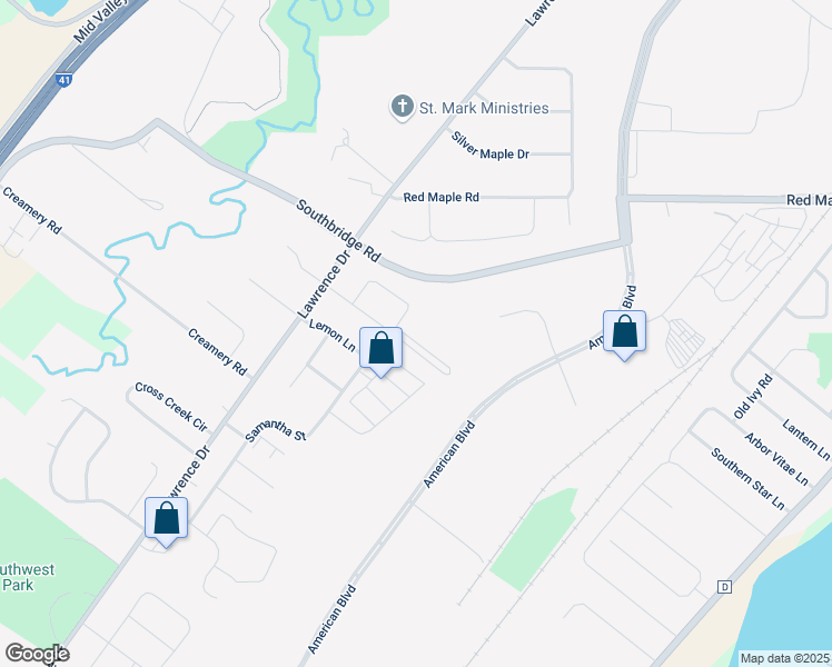 map of restaurants, bars, coffee shops, grocery stores, and more near 13 Bridge Port Lane in De Pere