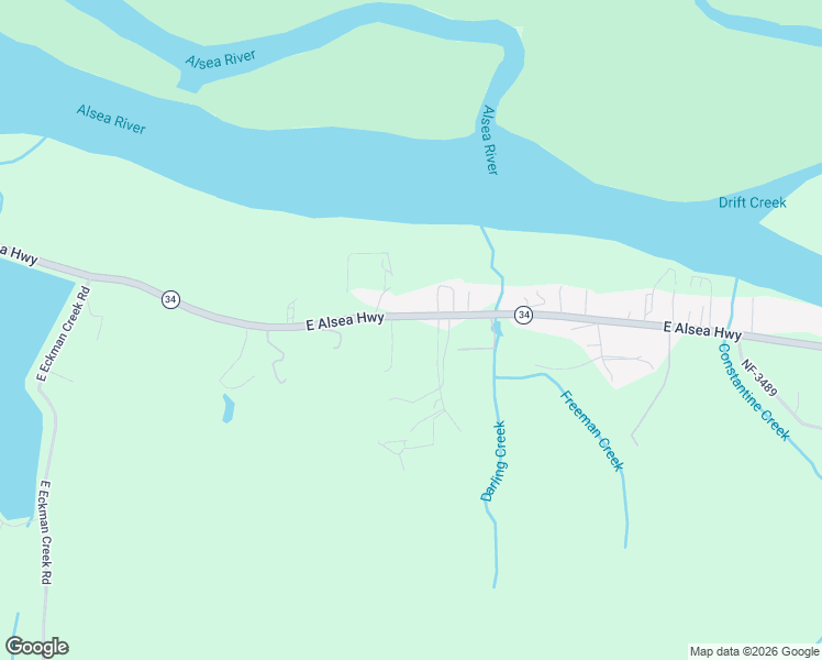 map of restaurants, bars, coffee shops, grocery stores, and more near 3298-3300 E Alsea Hwy in Waldport
