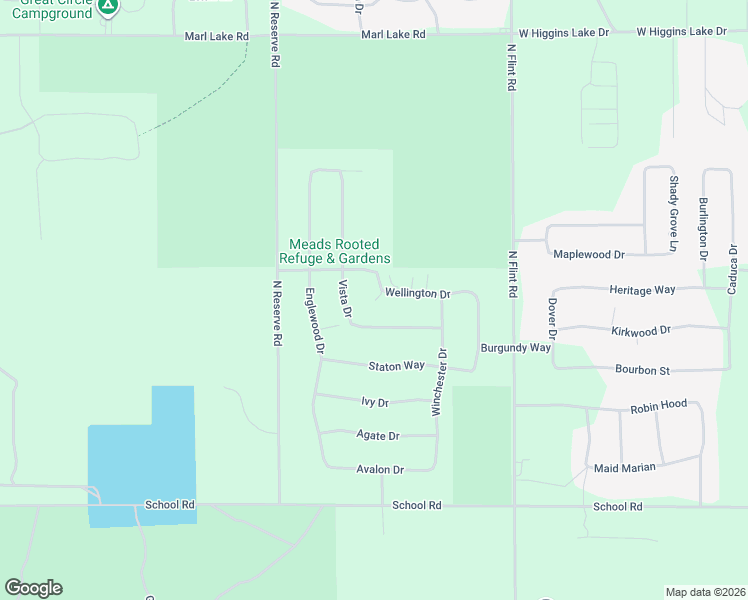 map of restaurants, bars, coffee shops, grocery stores, and more near 300-398 Wellington Drive in Roscommon