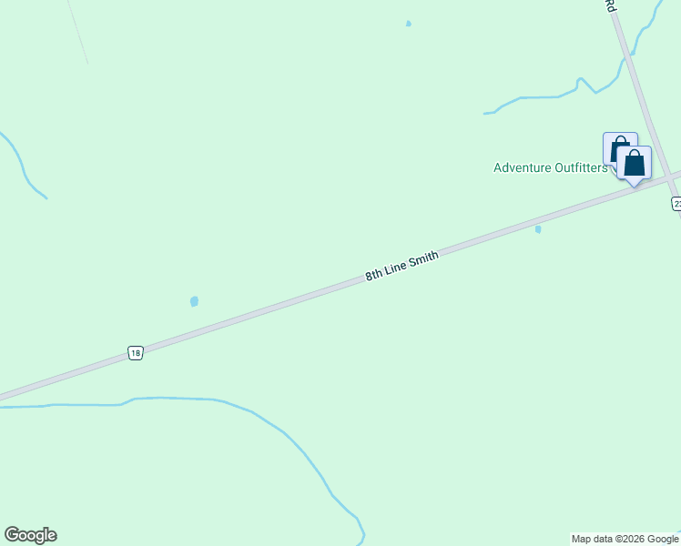 map of restaurants, bars, coffee shops, grocery stores, and more near 1676 8th Line Smith in Peterborough County