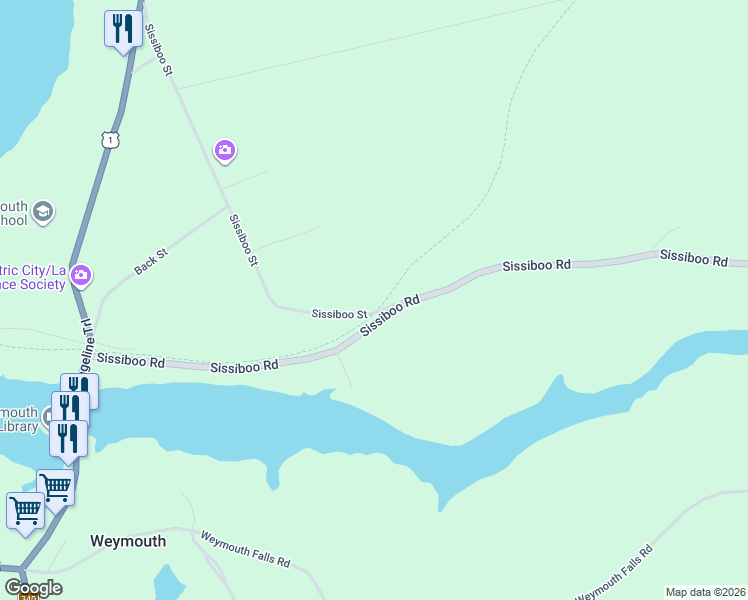 map of restaurants, bars, coffee shops, grocery stores, and more near 291 Sissiboo Road in Weymouth