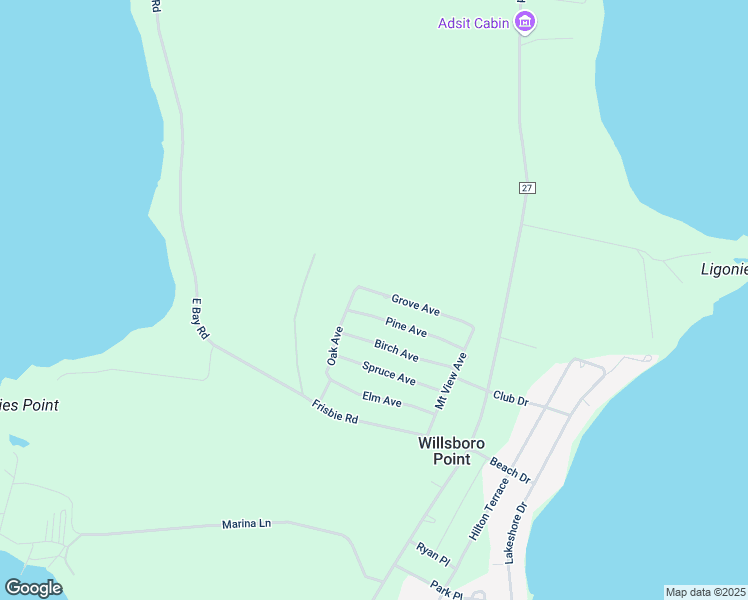 map of restaurants, bars, coffee shops, grocery stores, and more near 10 Grove Avenue in Willsboro