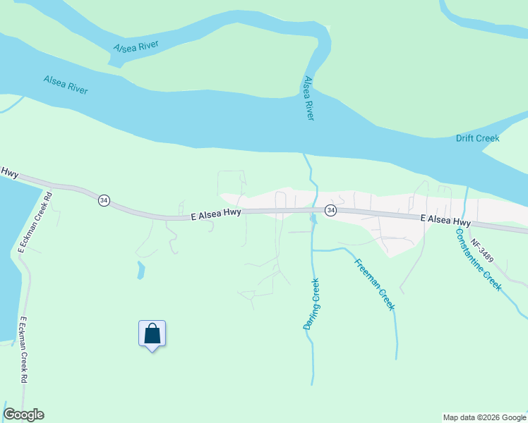 map of restaurants, bars, coffee shops, grocery stores, and more near 3300 E Alsea Hwy in Waldport