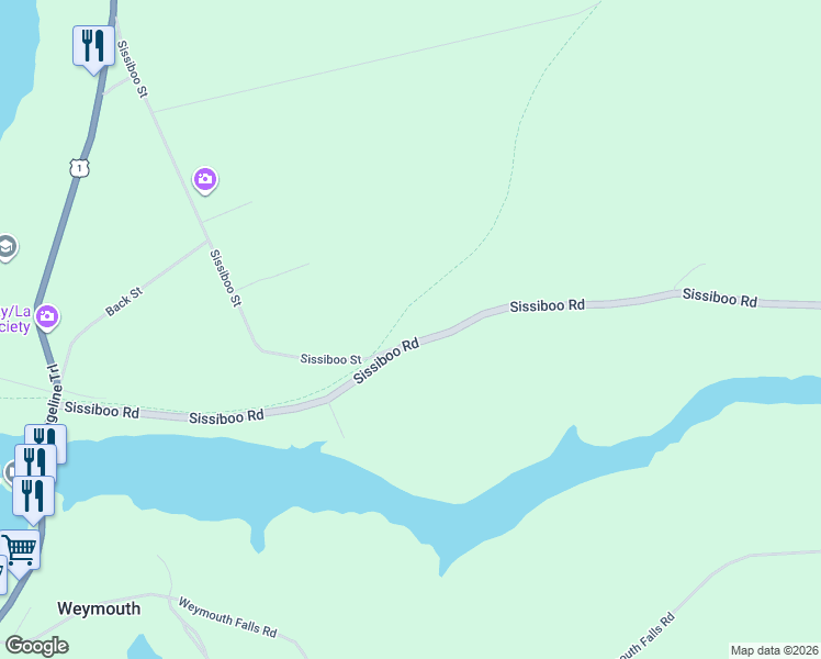 map of restaurants, bars, coffee shops, grocery stores, and more near 291 Sissiboo Road in Weymouth