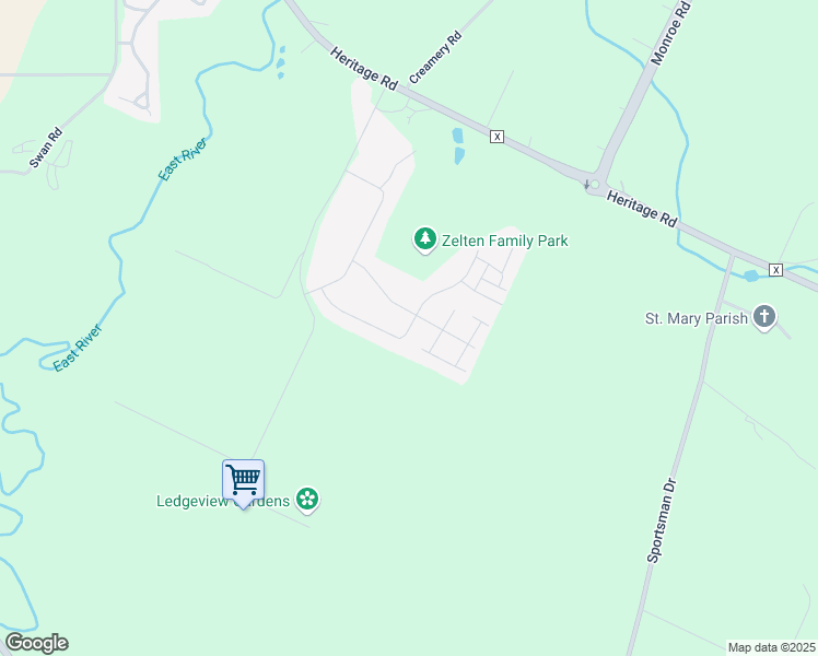 map of restaurants, bars, coffee shops, grocery stores, and more near 2214 Trellis ridge lane in De Pere