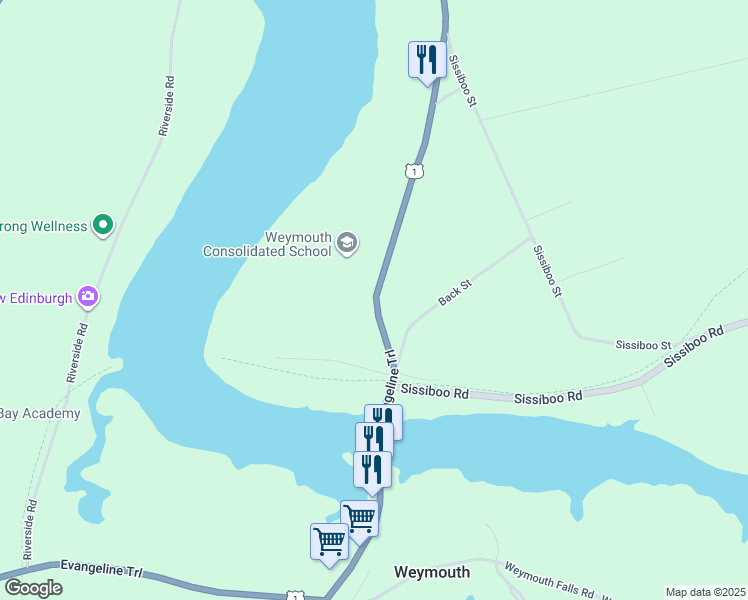 map of restaurants, bars, coffee shops, grocery stores, and more near in Weymouth