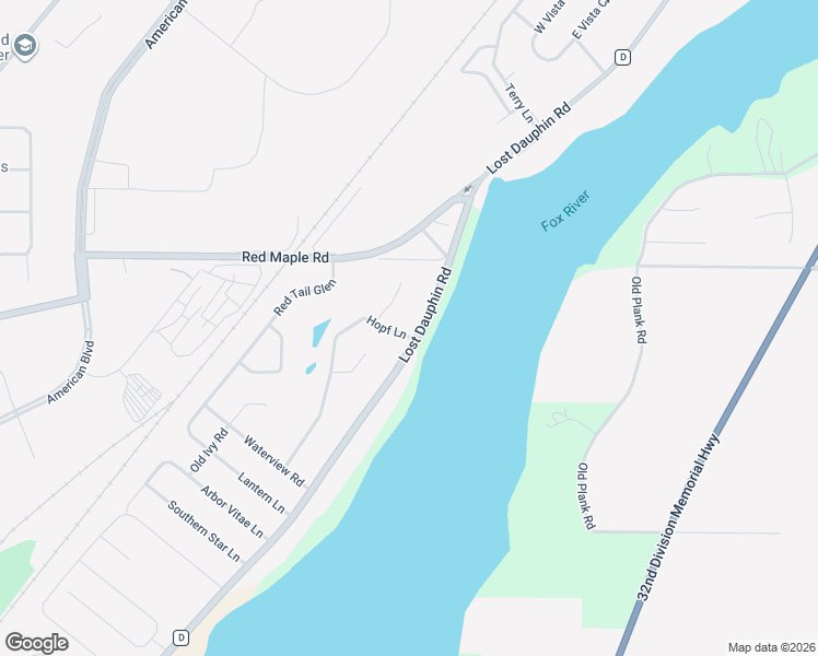map of restaurants, bars, coffee shops, grocery stores, and more near 2242 County Road D in De Pere