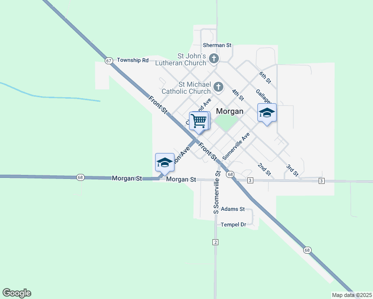 map of restaurants, bars, coffee shops, grocery stores, and more near 84 Vernon Avenue in Morgan