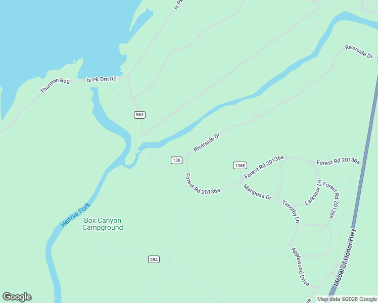 map of restaurants, bars, coffee shops, grocery stores, and more near 3755 Riverside Drive in Island Park