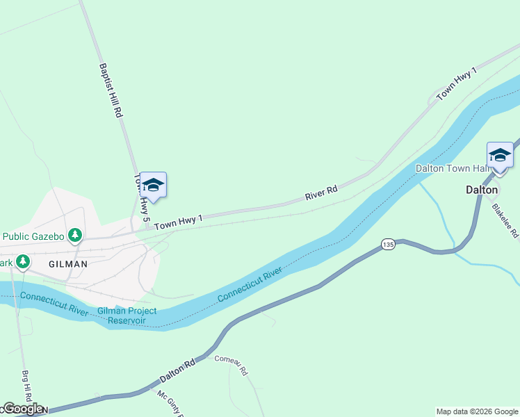 map of restaurants, bars, coffee shops, grocery stores, and more near River Road in Dalton