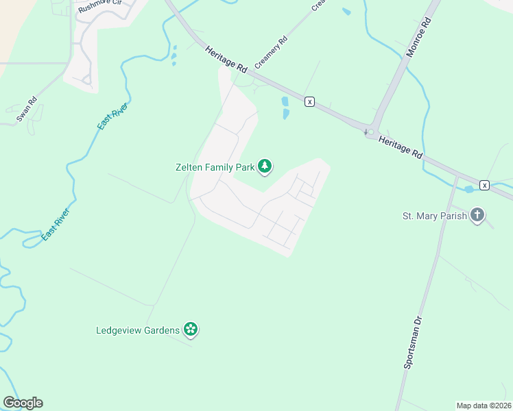 map of restaurants, bars, coffee shops, grocery stores, and more near 2171 River Birch Lane in De Pere