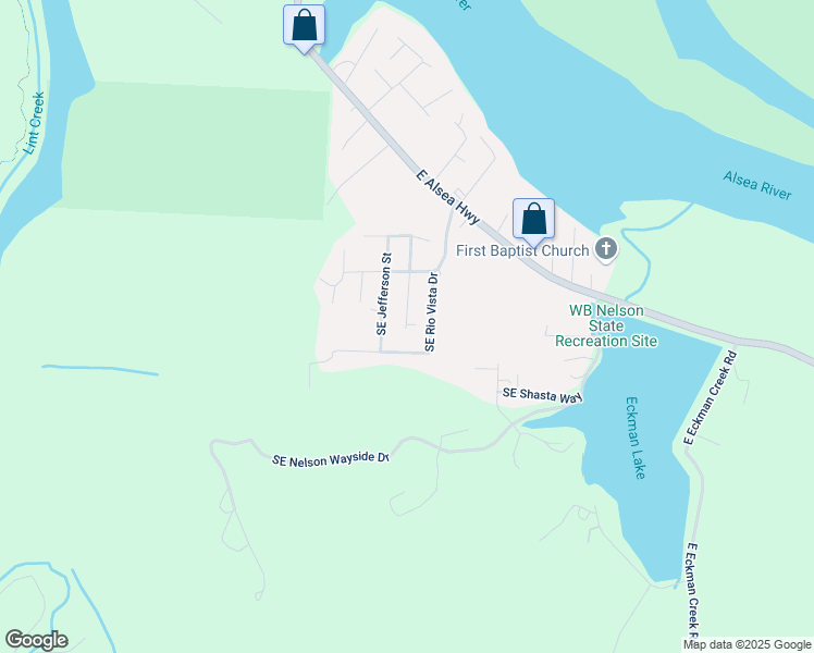 map of restaurants, bars, coffee shops, grocery stores, and more near 1599 Southeast Washington Street in Waldport