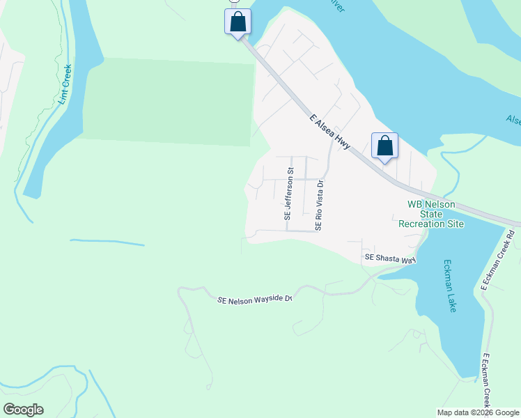 map of restaurants, bars, coffee shops, grocery stores, and more near Jackson Pl in Waldport