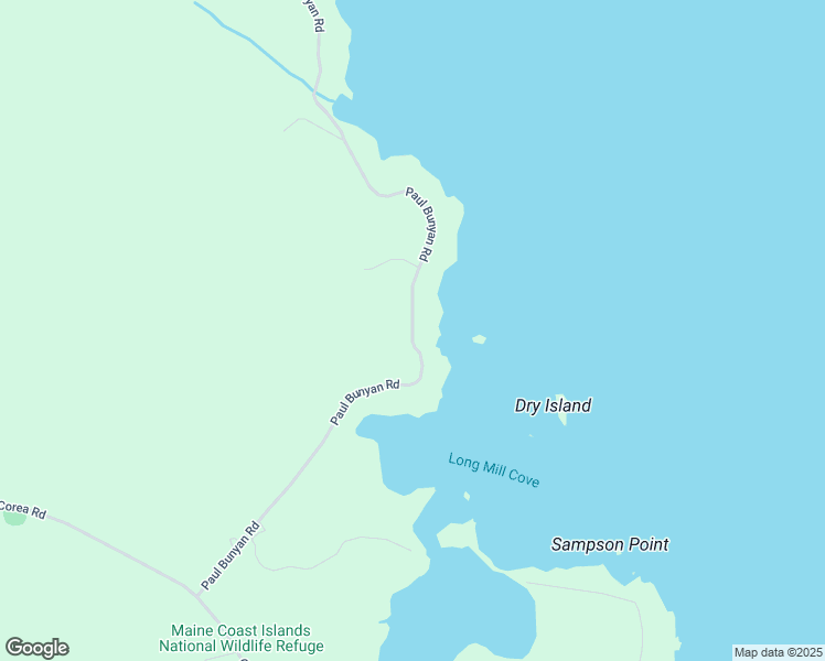 map of restaurants, bars, coffee shops, grocery stores, and more near 175 Paul Bunyan Road in Gouldsboro