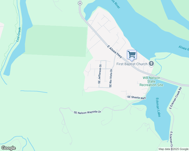 map of restaurants, bars, coffee shops, grocery stores, and more near 1372-1678 Southeast Jefferson Street in Waldport
