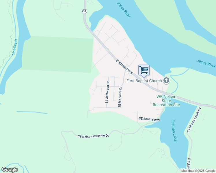 map of restaurants, bars, coffee shops, grocery stores, and more near 1372 Southeast Jefferson Street in Waldport
