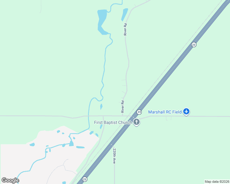 map of restaurants, bars, coffee shops, grocery stores, and more near 2511 River Road in Marshall