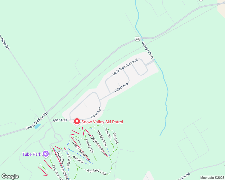 map of restaurants, bars, coffee shops, grocery stores, and more near 1 Nicholson Crescent in Minesing