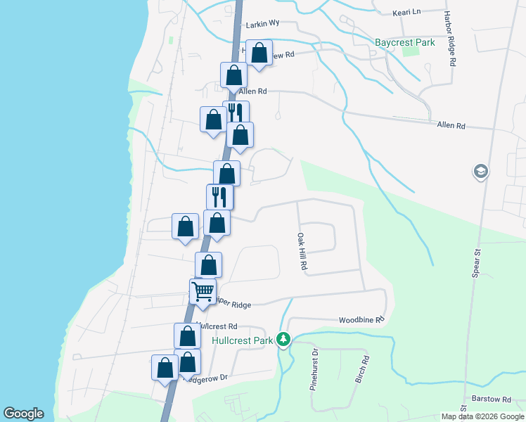 map of restaurants, bars, coffee shops, grocery stores, and more near 122 Martindale Road in Shelburne