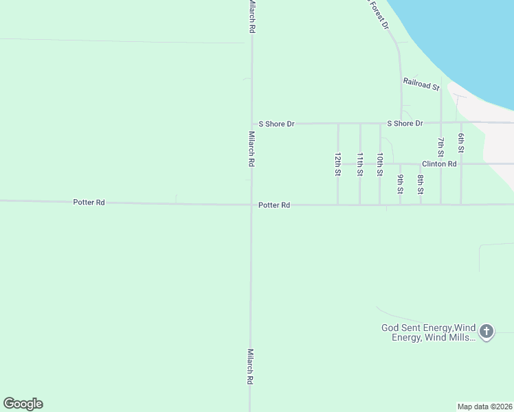 map of restaurants, bars, coffee shops, grocery stores, and more near 12001-12257 Milarch Road in Bear Lake