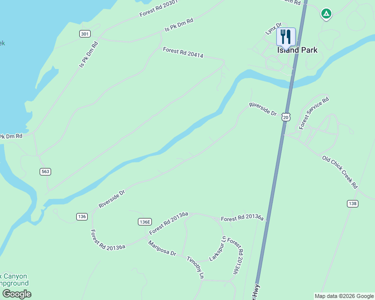 map of restaurants, bars, coffee shops, grocery stores, and more near 3755 Riverside Drive in Island Park