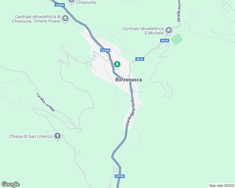 map of restaurants, bars, coffee shops, grocery stores, and more near 6 Via Roma in Borzonasca