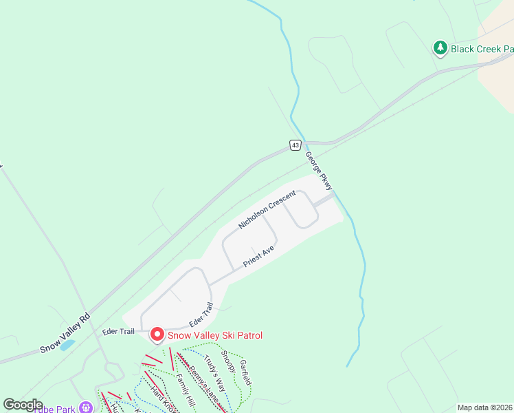 map of restaurants, bars, coffee shops, grocery stores, and more near 30 Nicholson Crescent in Minesing