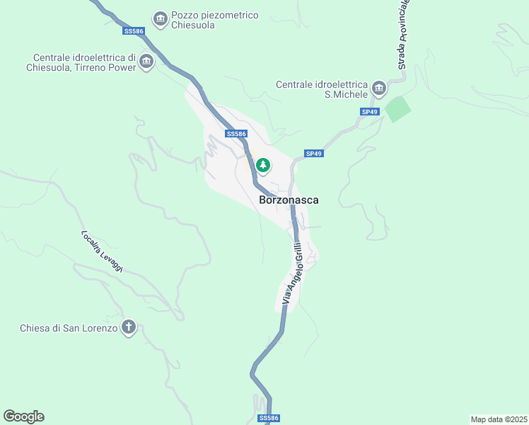 map of restaurants, bars, coffee shops, grocery stores, and more near 6 Via Roma in Borzonasca