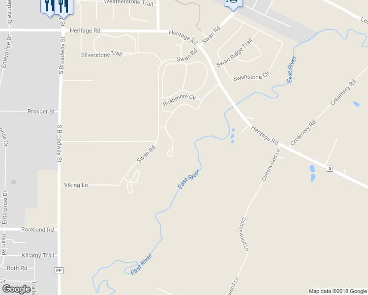 map of restaurants, bars, coffee shops, grocery stores, and more near 1719 Remington Ridge Way in De Pere