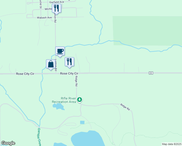 map of restaurants, bars, coffee shops, grocery stores, and more near 2801 County Highway F 28 in Lupton