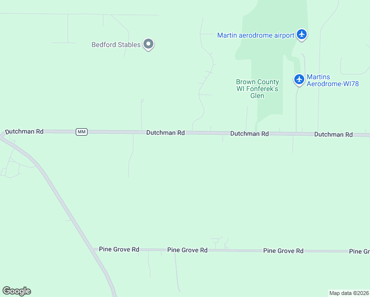 map of restaurants, bars, coffee shops, grocery stores, and more near 2700 Dutchman Road in Green Bay