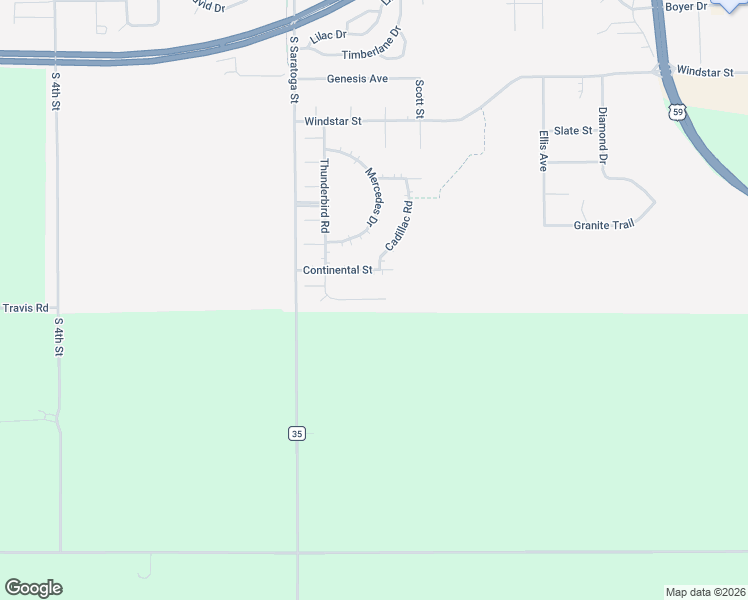 map of restaurants, bars, coffee shops, grocery stores, and more near 1834 Thunderbird Road in Marshall