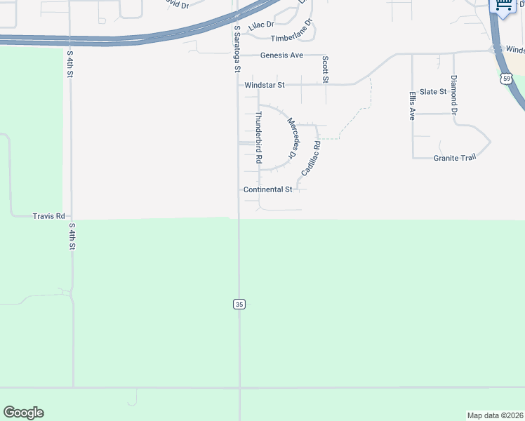 map of restaurants, bars, coffee shops, grocery stores, and more near 1826 Thunderbird Road in Marshall