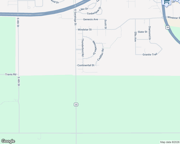map of restaurants, bars, coffee shops, grocery stores, and more near 500 Continental Street in Marshall