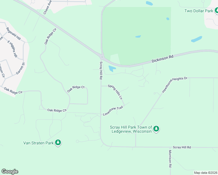 map of restaurants, bars, coffee shops, grocery stores, and more near 1709 Spring Hills Lane in De Pere