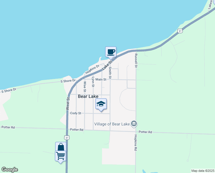 map of restaurants, bars, coffee shops, grocery stores, and more near 12346 Smith Street in Bear Lake