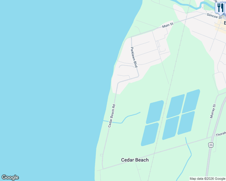 map of restaurants, bars, coffee shops, grocery stores, and more near 8134 Cedar Beach Road in Beaverton