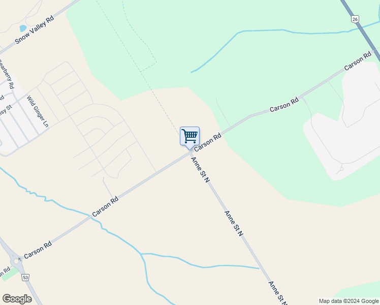 map of restaurants, bars, coffee shops, grocery stores, and more near in Simcoe County