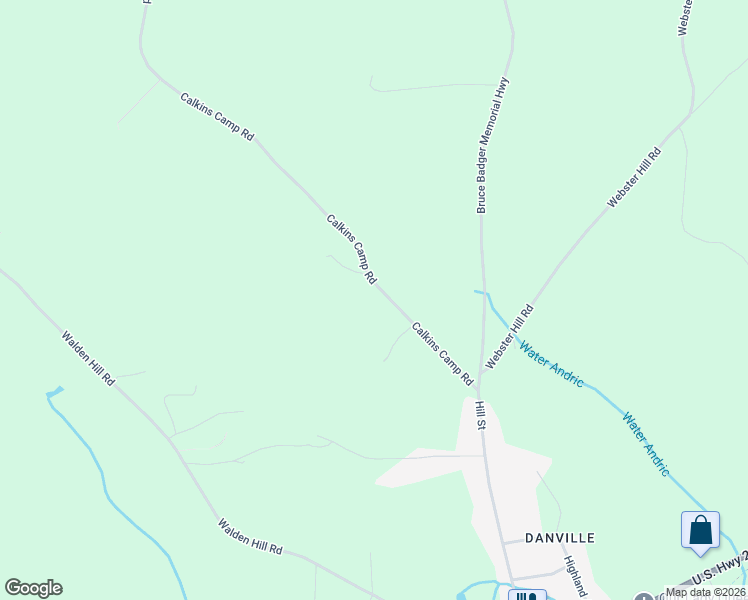 map of restaurants, bars, coffee shops, grocery stores, and more near 289 Calkins Camp Road in Danville