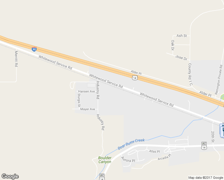 map of restaurants, bars, coffee shops, grocery stores, and more near 3470 Whitewood Service Road in Sturgis