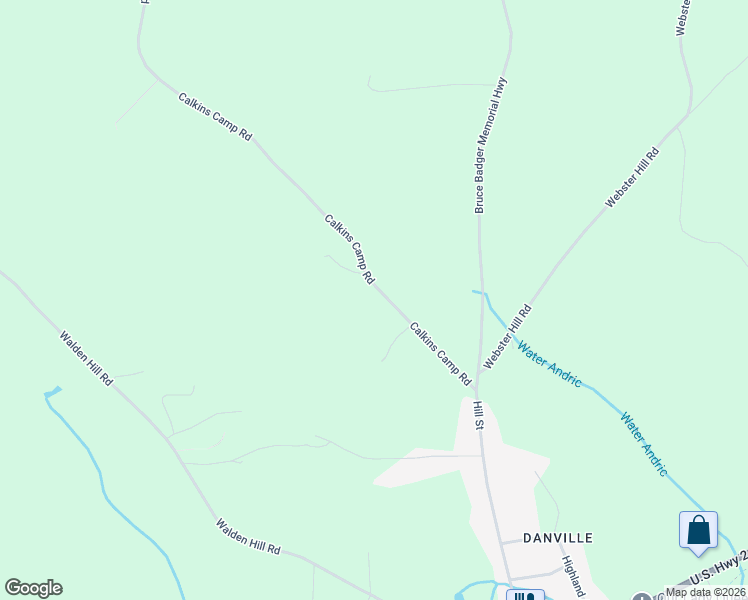 map of restaurants, bars, coffee shops, grocery stores, and more near 289 Calkins Camp Road in Danville