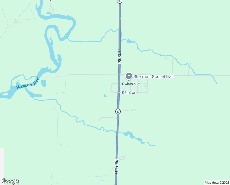 map of restaurants, bars, coffee shops, grocery stores, and more near Pine Street in Wexford County